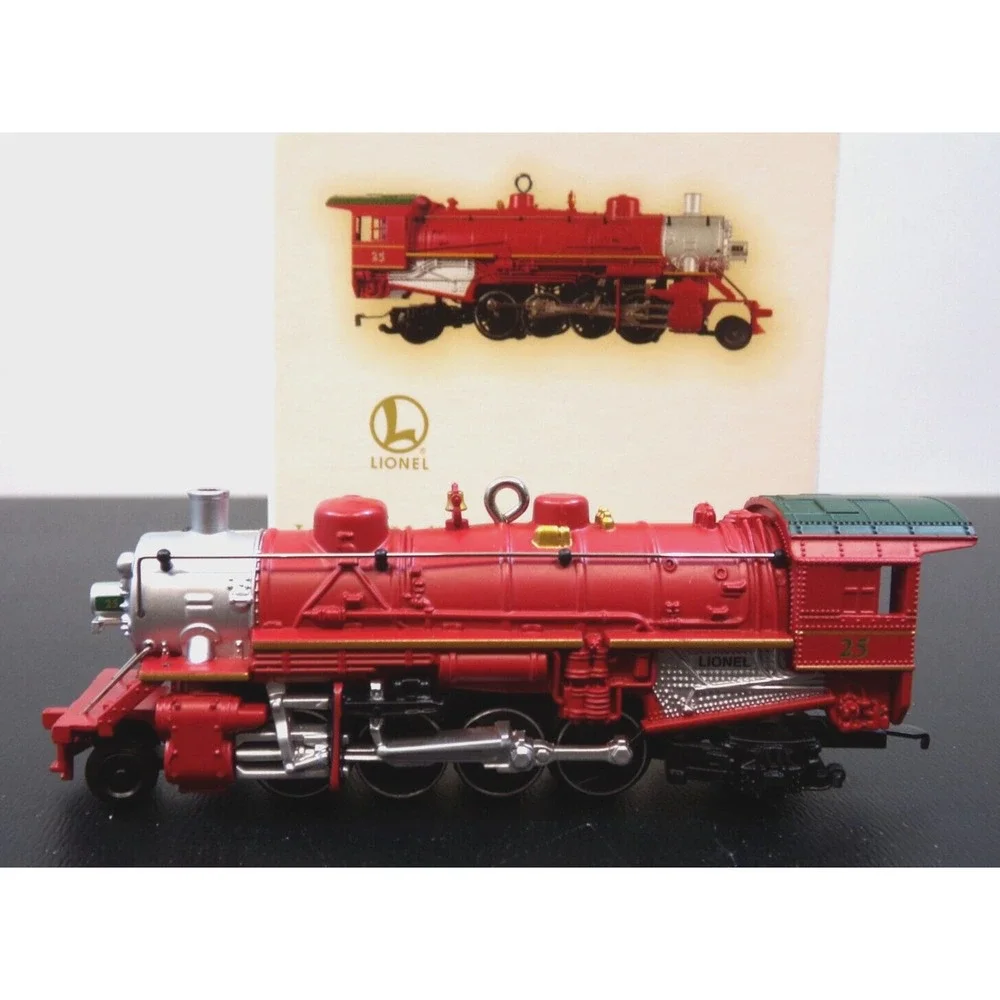 Hallmark Ornament 2009 Lionel Holiday Red Mikado Locomotive Tender & Boxcar (3)